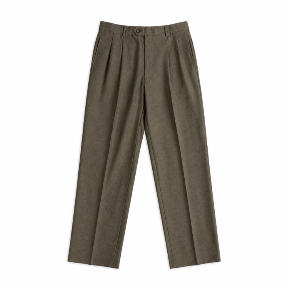 TOMMY HILFIGER Vintage - Pleated Tweed Trousers | Preppy Tailored Pants - Picture 2 of 14